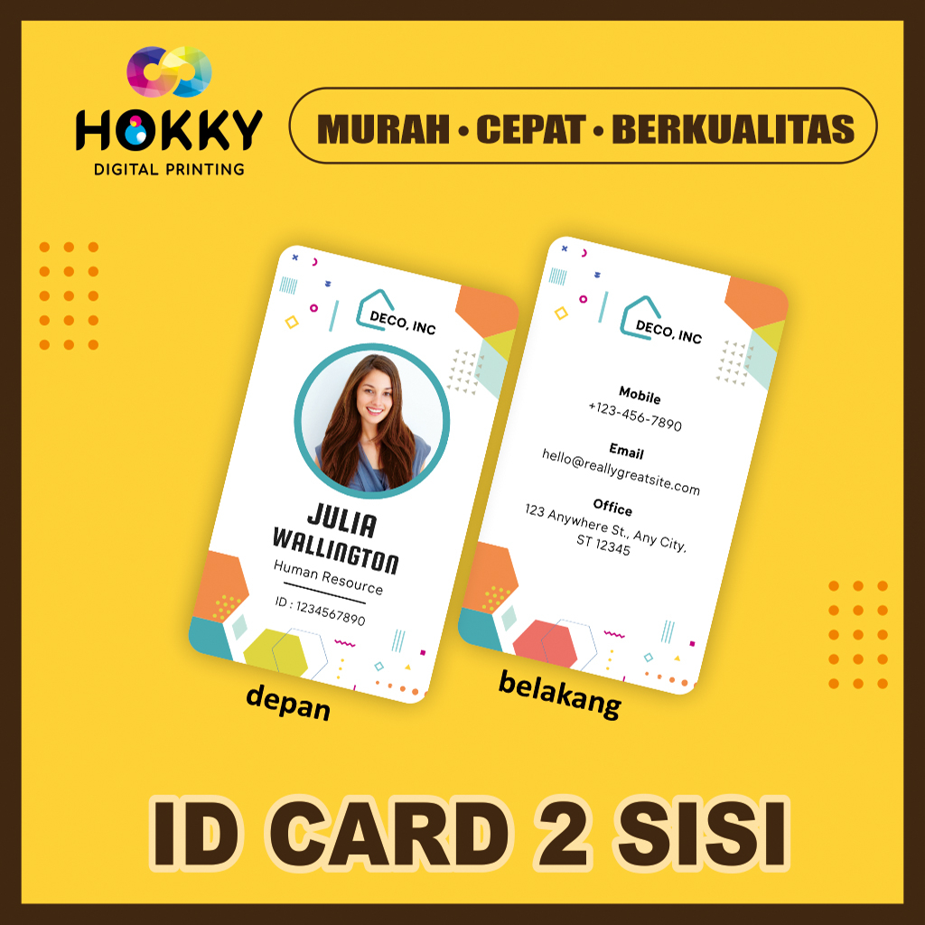 

CUSTOM KARTU ID CARD/PRINT ID CARD/CUSTOM ID CARD PVC ISI 25 PCS - MURAH CEPAT BERKUALITAS