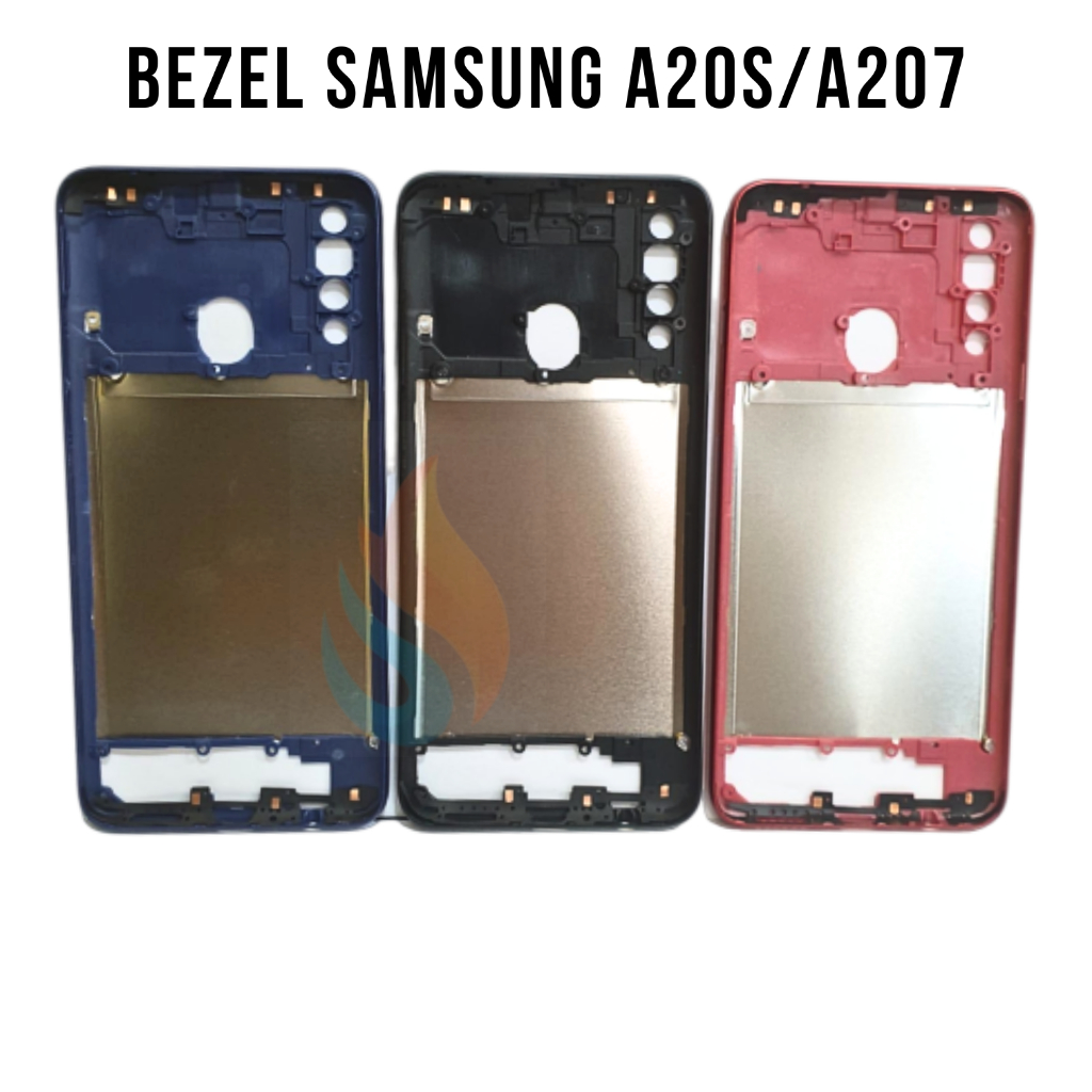 BEZEL FRAME TULANG TENGAH SAMSUNG A20S A207F BLUE RED BLACK