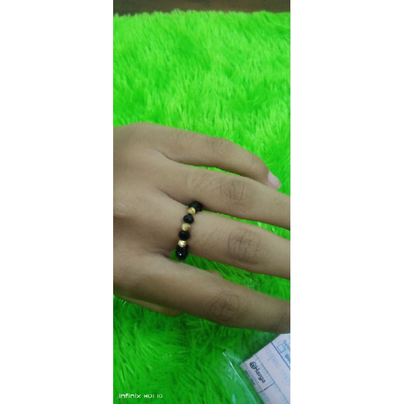 cincin kristal ceko mix Mrican 0,2 gram kadar 10k