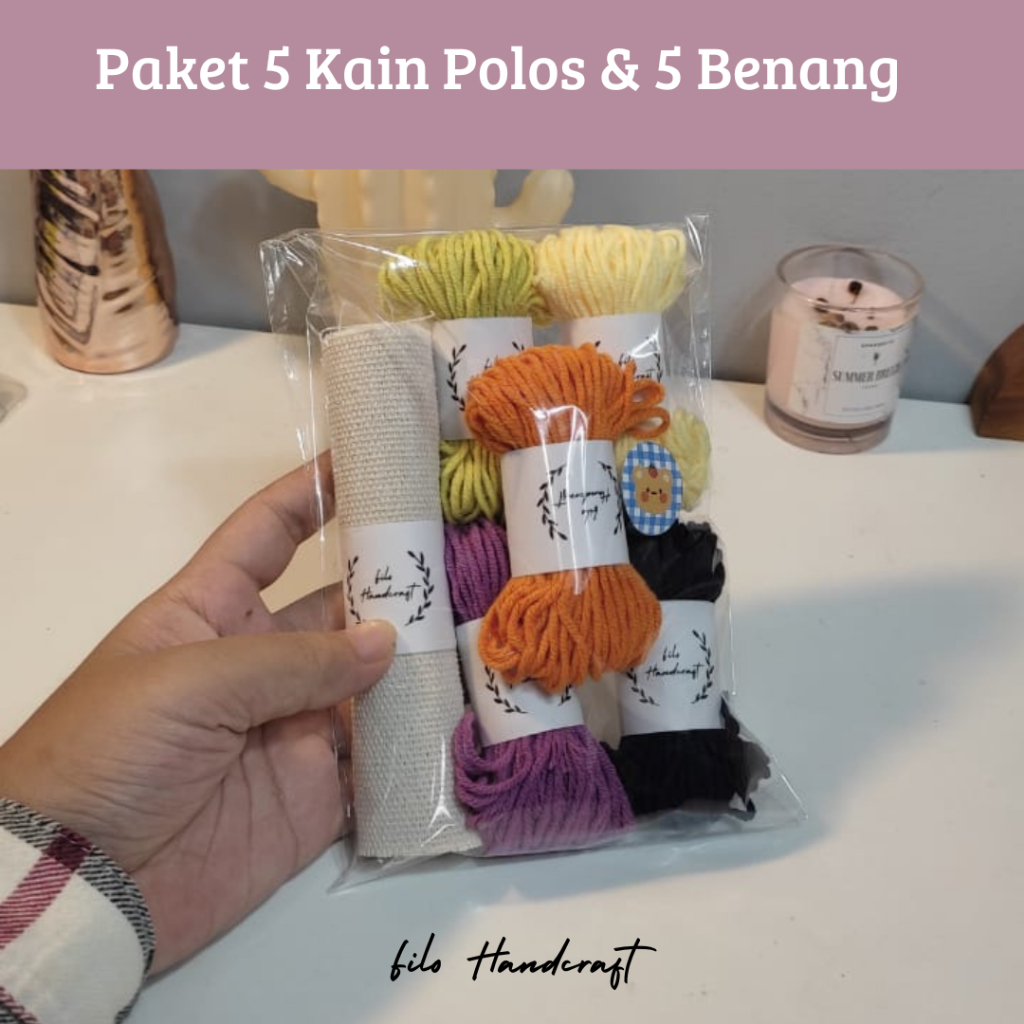 Paket Kain dan Benang Punch Needle