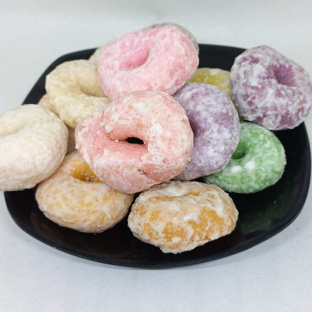 

DONAT PELANGI / DONAT GABUS PELANGI