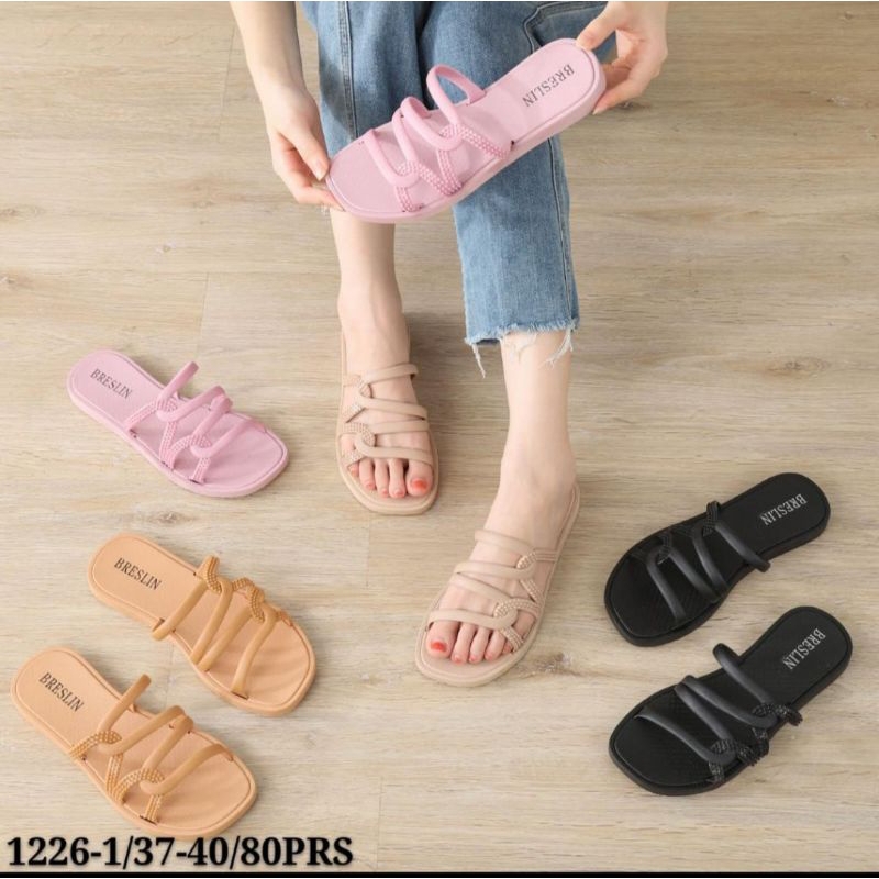 Sandal Selop Jelly Wanita Kepang Fashion Terbaru Breslin
