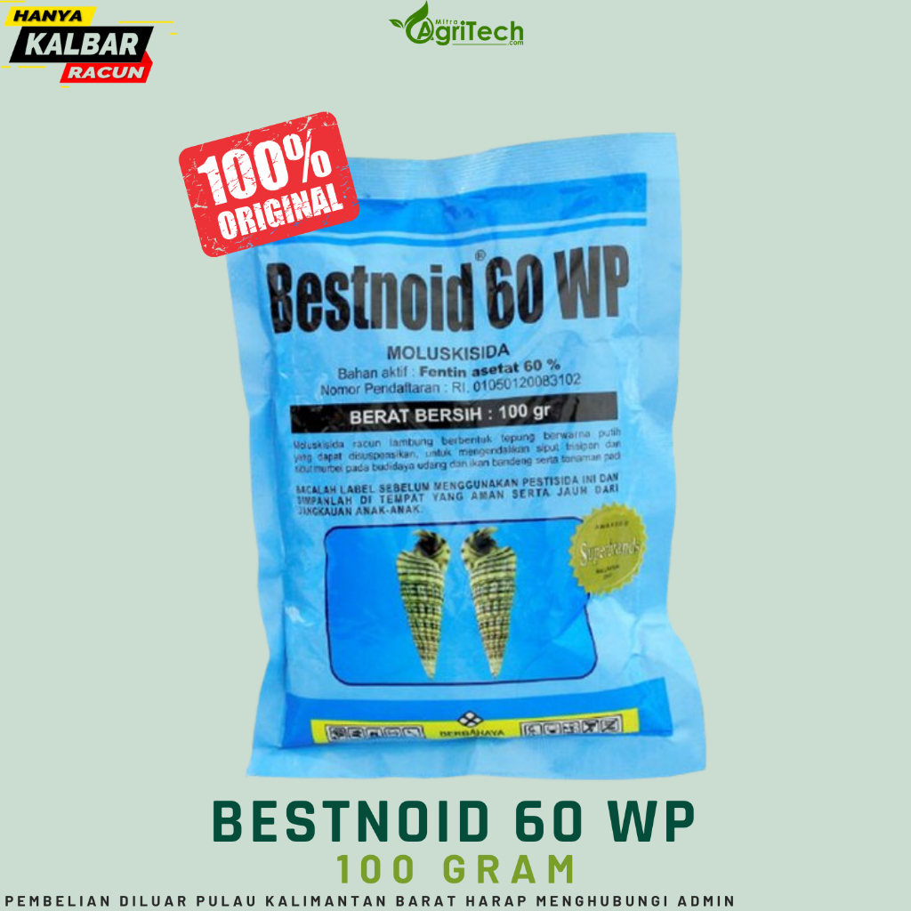 BESTNOID 60 WP ISI 100 GRAM MOLUSKISIDA RACUN SIPUT KEONG BEKICOT DGW