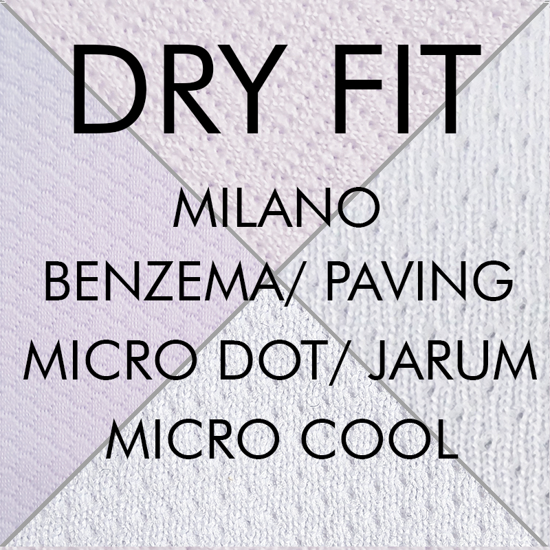 Kain Dry Fit Premium Putih Netral 150gr -  terbaik untuk sublime  lebar finish 180cm / setting 42" -