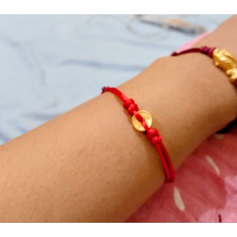 gelang tali serut variasi emas koin 24karat