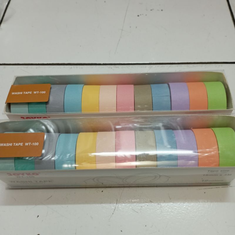 

JOYKO WASHI TAPE WT-100 (pita perekat) isi 15mmx3m 12 pcs / pack