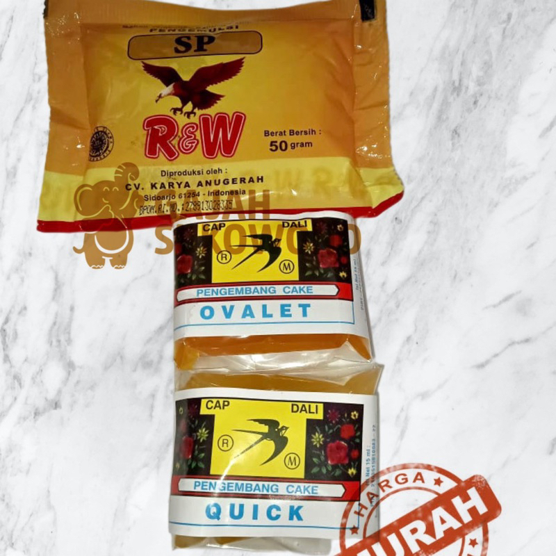 Pengembang makanan ovalet, SP, quick MERK RAJAWALI