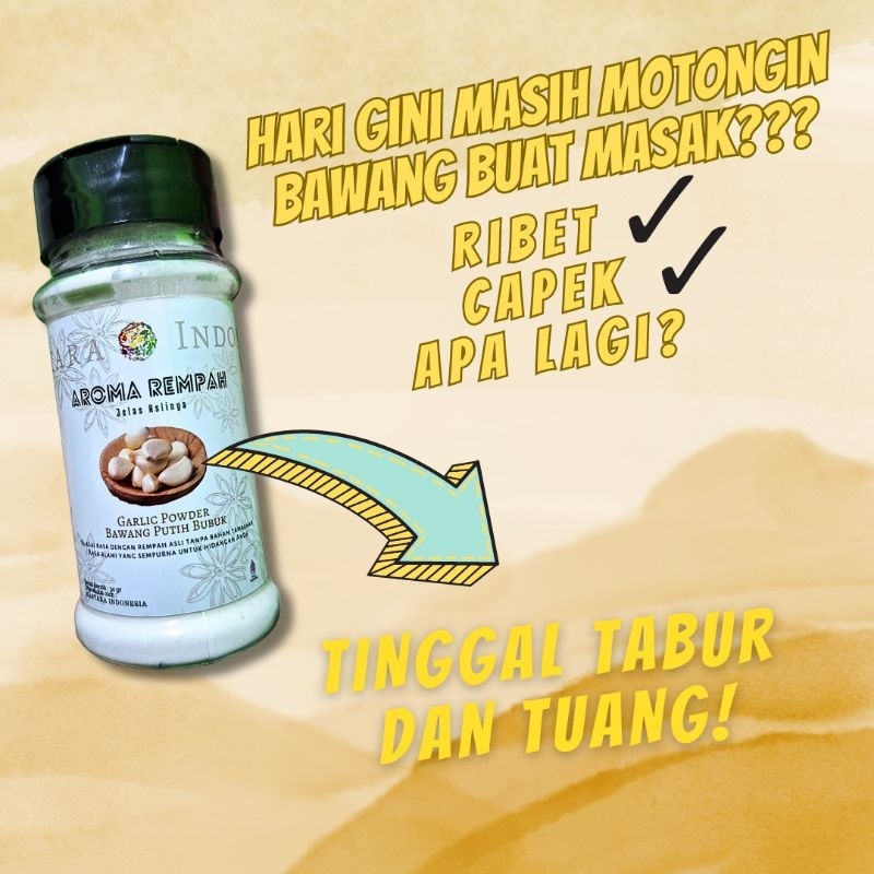 

Aroma Rempah - Garlic Powder / Bawang Putih Bubuk