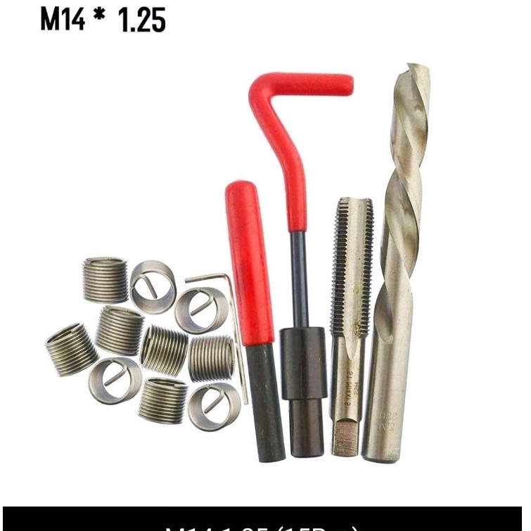 HANDTAP RECOIL M14 x 1.25 SET 10PCS RECOIL. Thread Repair Tap Recoil M14x1.25