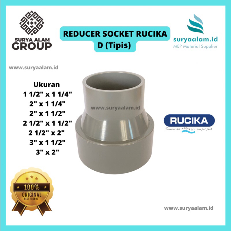 VLOK SOK 1 1/2" X 1 1/4" D RUCIKA | REDUCER 2" X 1 14" D RUCIKA | REDUSER RUCIKA