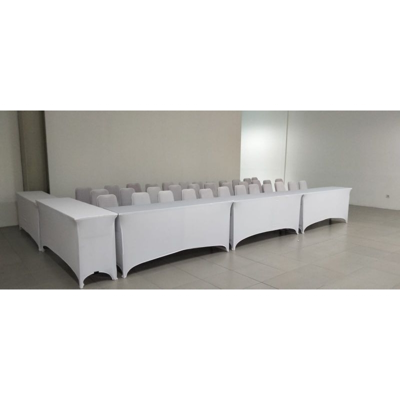 Sewa Meja IBM 180 x 45 Cover Hitam,Putih