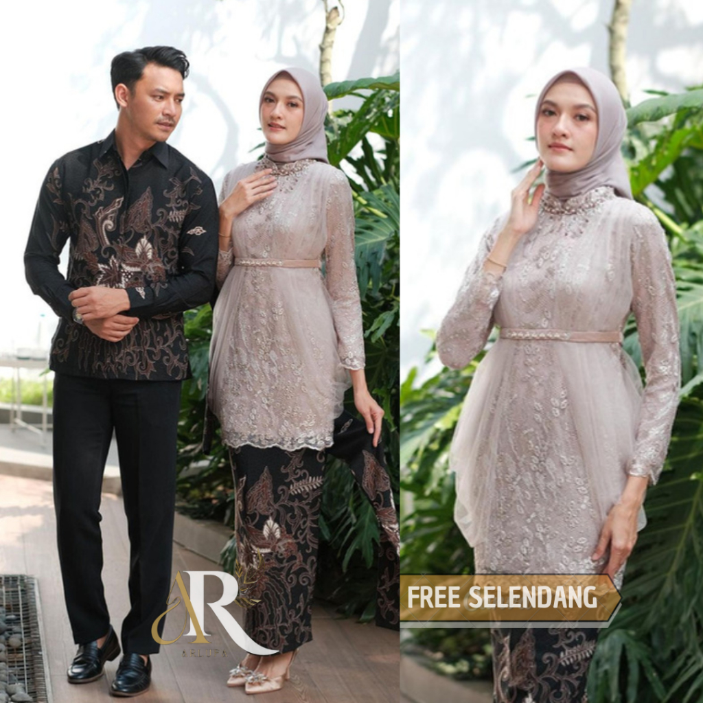 Kebaya Couple Modern Kebaya Wisuda Lamaran Baju Tunangan Batik Brukat Terbaru Baju Couple Kondangan 