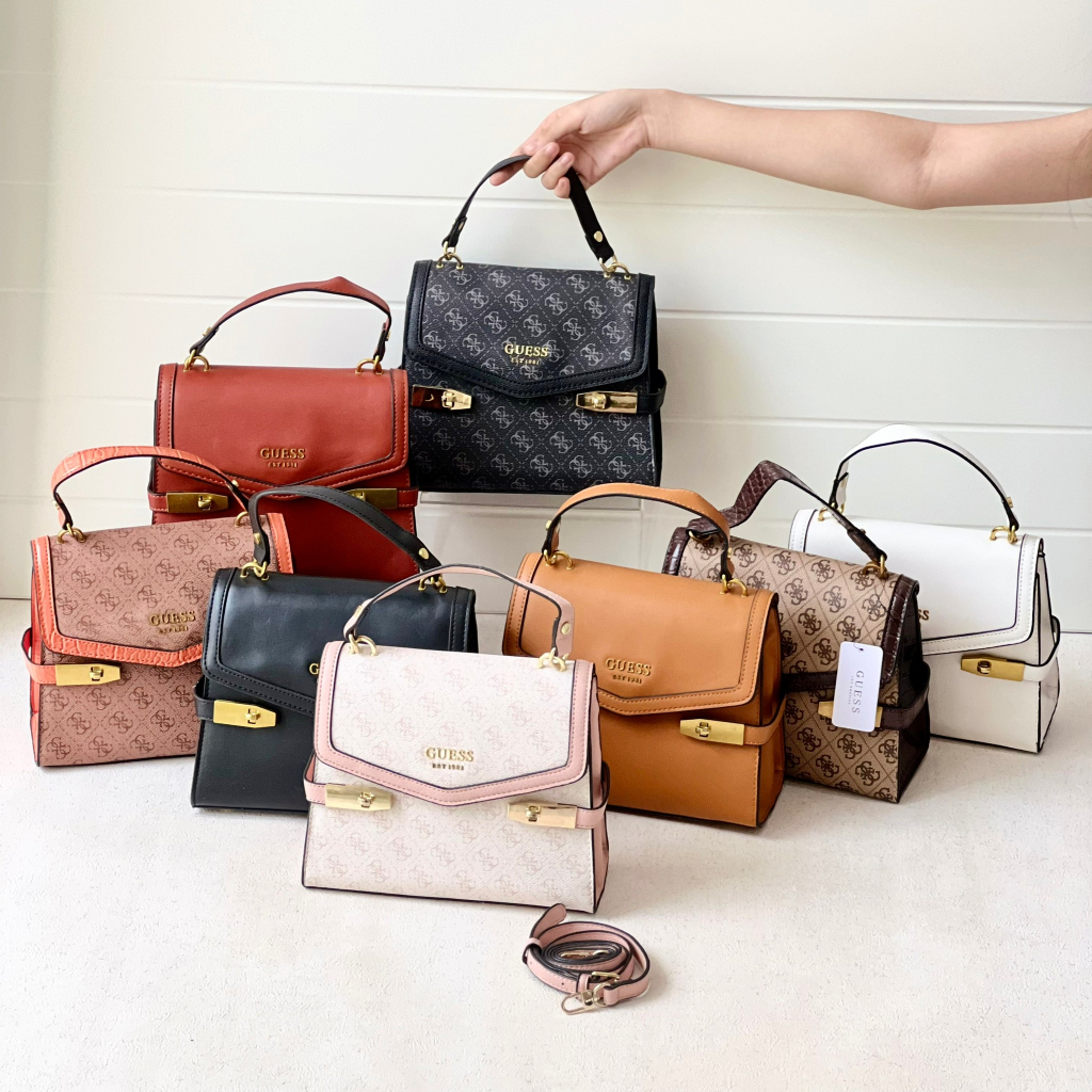 GSB GUESS TAS JINJING TANGAN TOP HANDLE ZADIE 4G LOGO BAG 01657