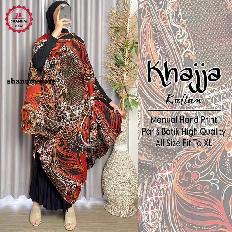 SIMIFASHION kaftan batik bahan paris motif batik Solo asli premium fit JUMBO