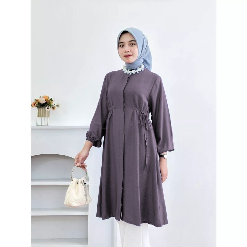 Tunik Wanita Cantik Flowly Trendy Remaja Terbaru Muslimah Dewasa Kondangan Stylish Motif Model Terki