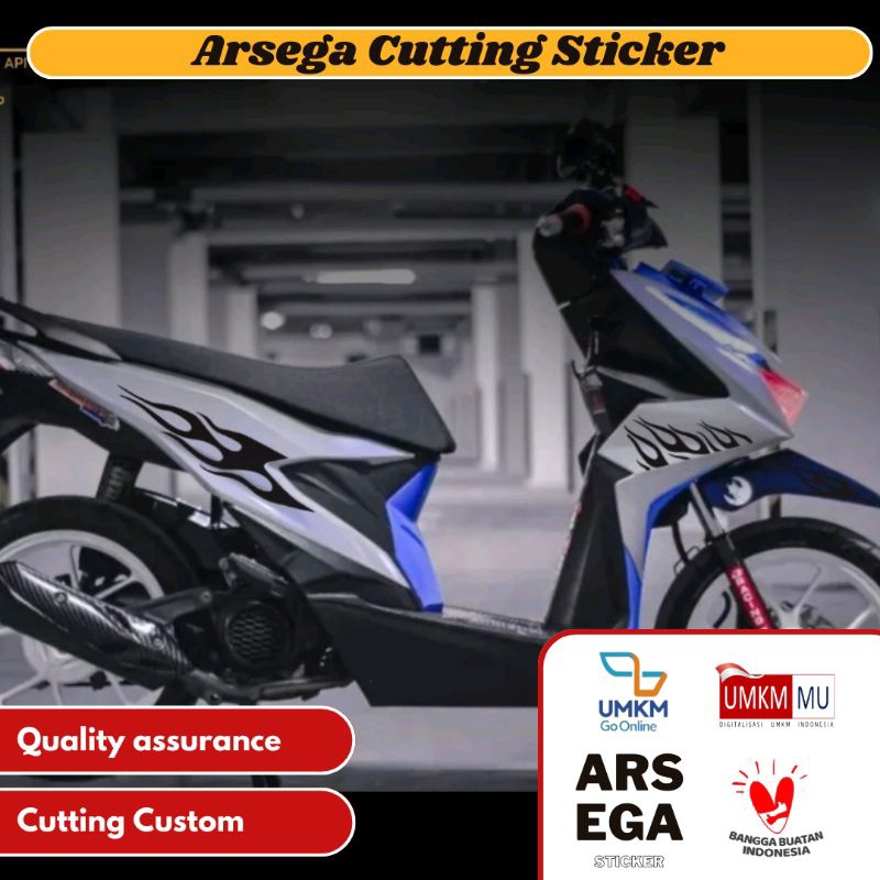 ARSEGA - Cutting Sticker Stripping Beat New Deluxe 2020 - 2023 Simple Style Motif Api Hot Wheels Cop