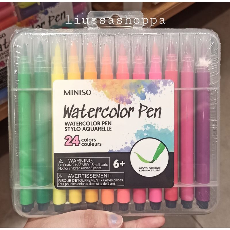 

Spidol Miniso - Watercolor Pens Set with Soft Tip (24 Colors)