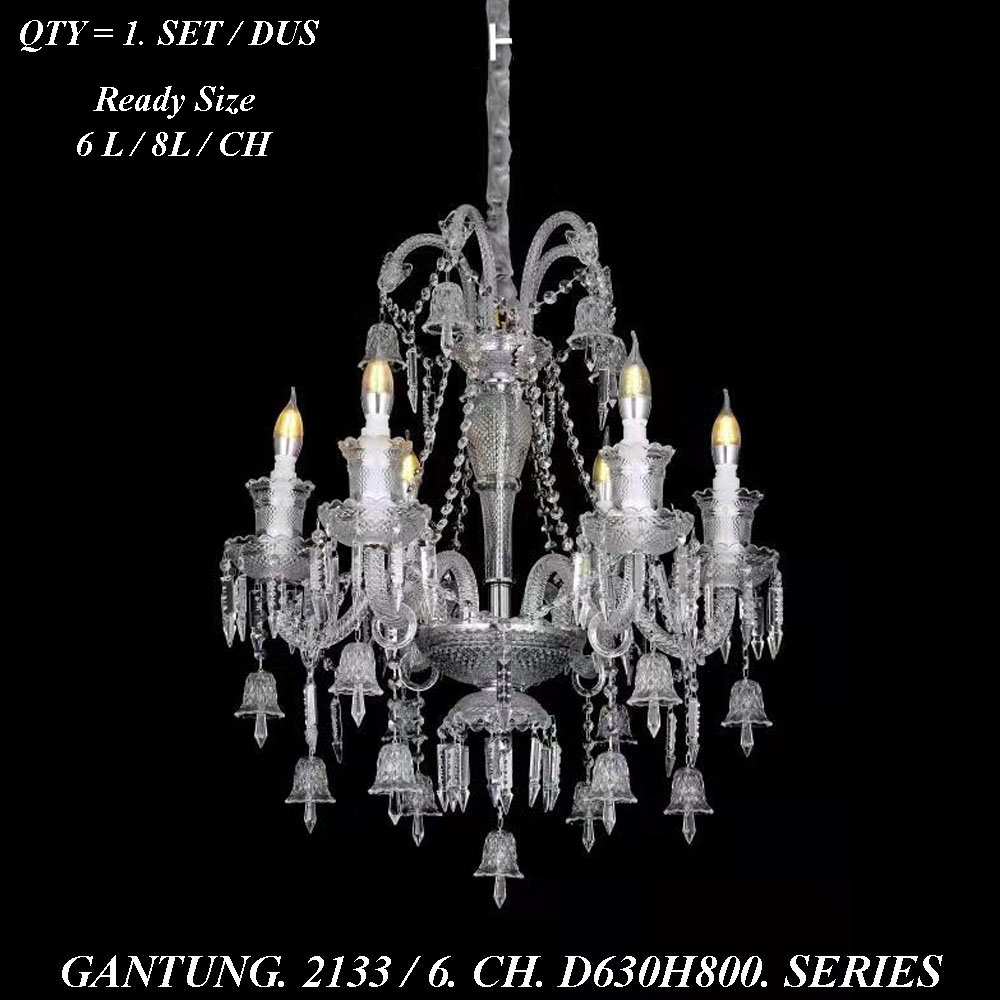 Lampu Gantung Lilin Kristal Chandelier 2133