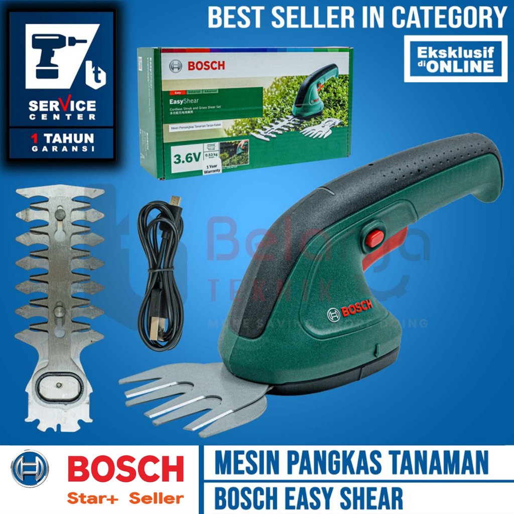 Bosch Mesin Potong Rumput Gunting Semak Baterai Easy Shear Cordless