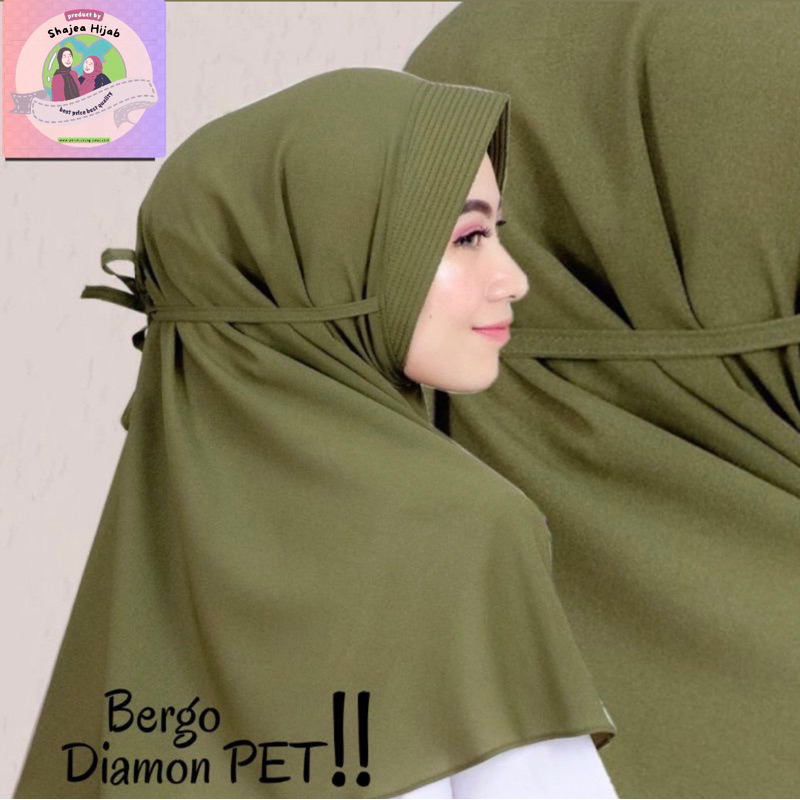 HIJAB BERGO MARYAM PET DIAMOND | KERUDUNG MARYAM PET TALI SIZE L