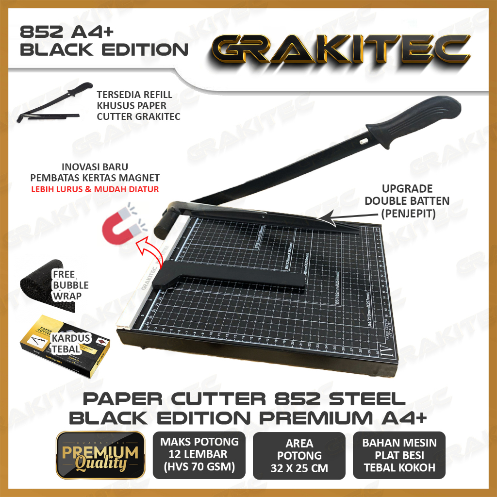 

Paper Cutter A4 Premium Alat Potong Kertas / Mesin Potong Kertas GRAKITEC