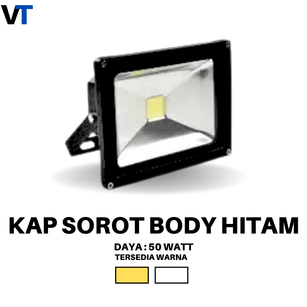Lampu Kap Sorot Body Hitam 50 Watt / Kap Sorot / Kap Sorot Led / Lampu Sorot Led / Lampu Tembak / Fl