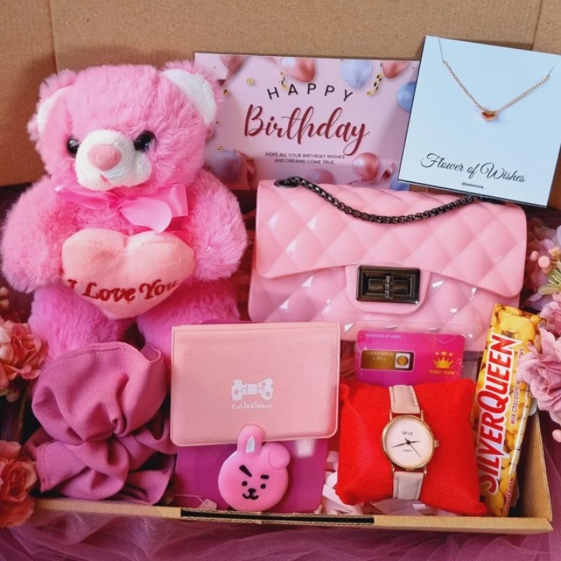 

Kado Hampers Cewek / Hadiah Tas Cewek / Giftbox Love