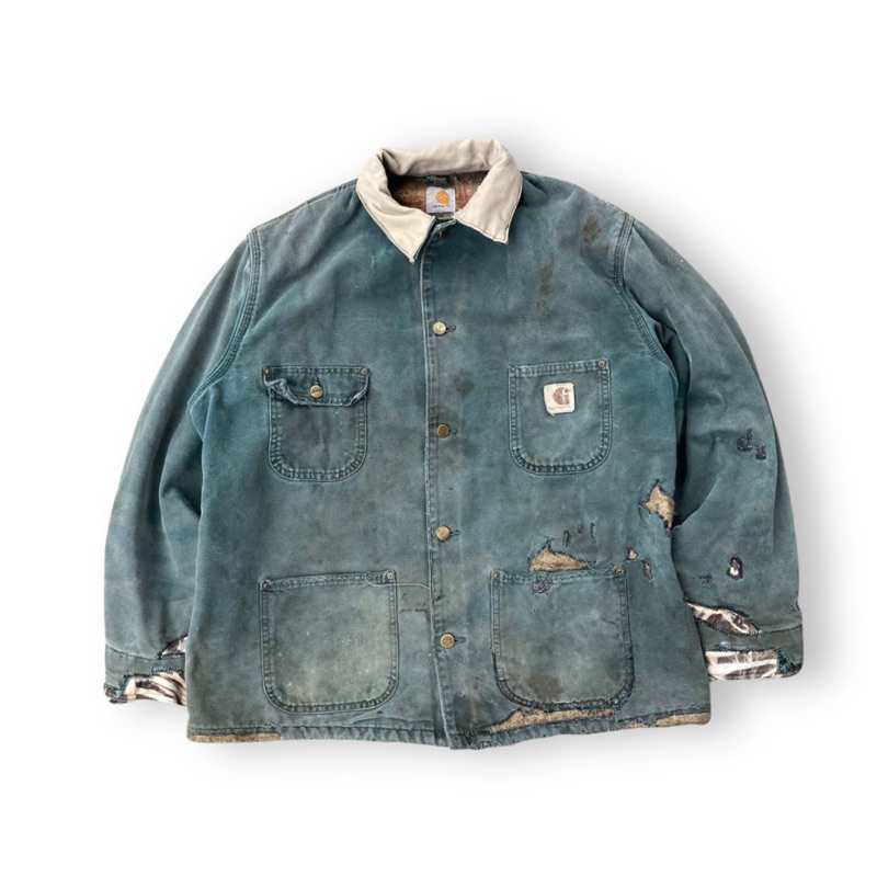 Vintage Carhartt 2002 Blanket-Lined Chore Coat CO2 MOS