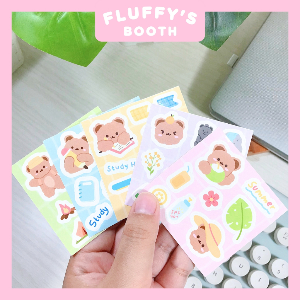 

Sticker Aesthetic Cute Bear Beruang Journal Planner Stiker Dekorasi Lucu Diary Tumblr Jurnal Stiker