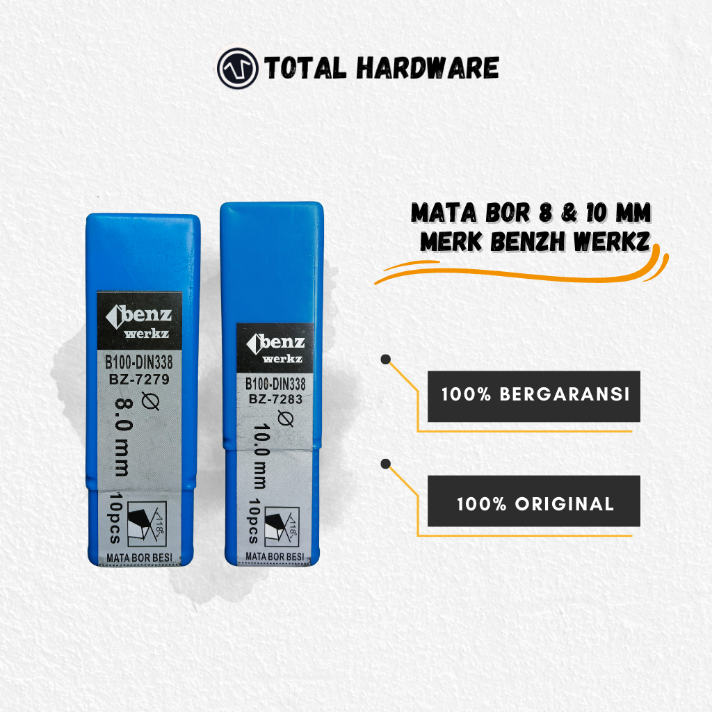 Mata Bor Besi Ukuran 8 &10 mm Merk Benz Werk