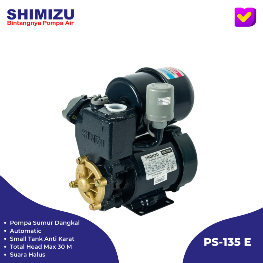 SHIMIZU POMPA AIR OTOMATIS SHIMIZU PS 135E SHIMIZU WATER PUMP PS 135E