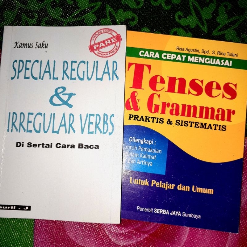 

2 Buku Penting Bahasa Inggris ,Special Tenses Dan Grammar,Reguler Verb Dan Irreguler Verb