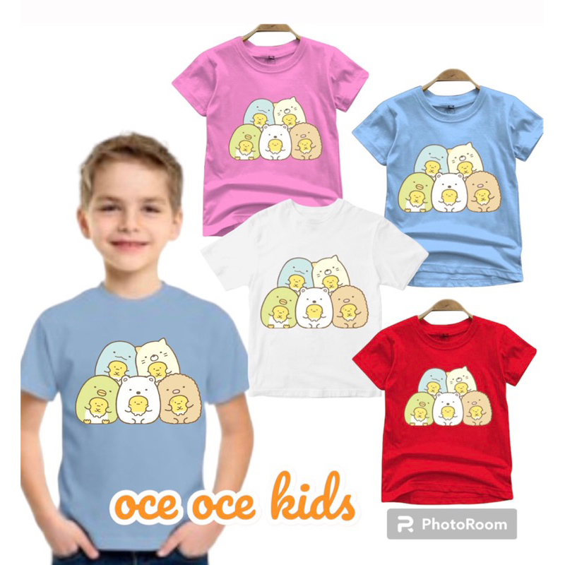 ( KAOS ANAK 2-10 TAHUN ) KAOS ANAK UNISEX MOTIF SUMIKKO GURASHI/BAJU ANAK LAKI LAKI /KAOS ANAK PEREM
