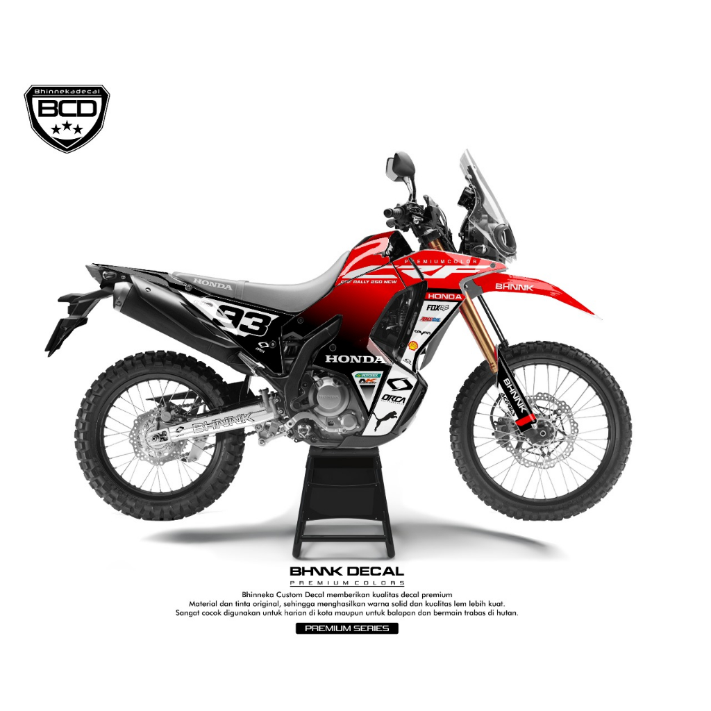 DECAL STICKER CRF RALLY 250 2021