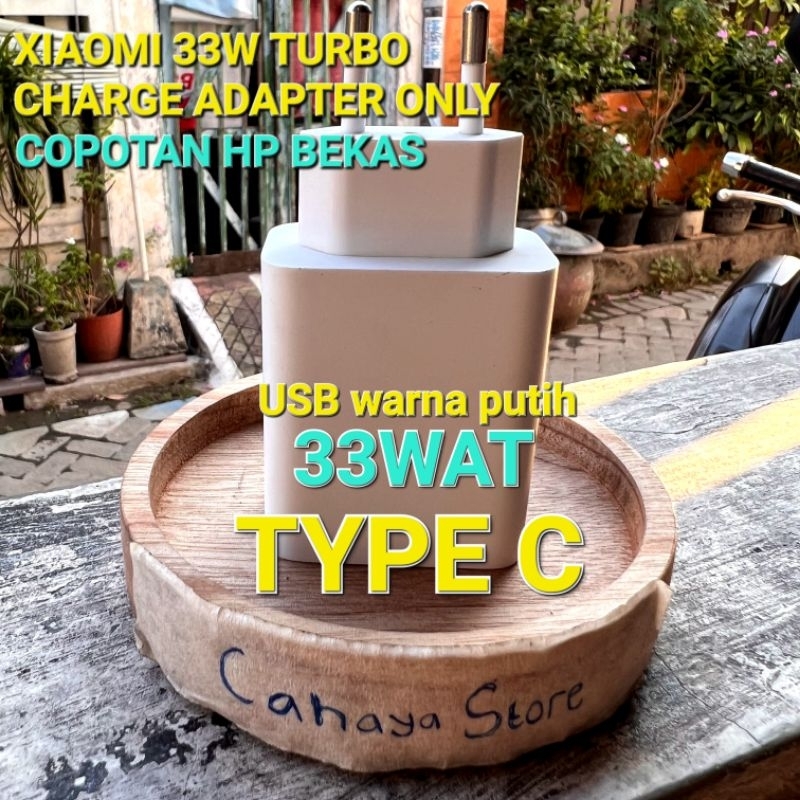 Charger XIAOMI 3A 33Wat Redmi Asli Muncul Mi TURBO Charge BEKAS POCO 9Pro F2Pro F3 X3Pro X3NFC X5Pro