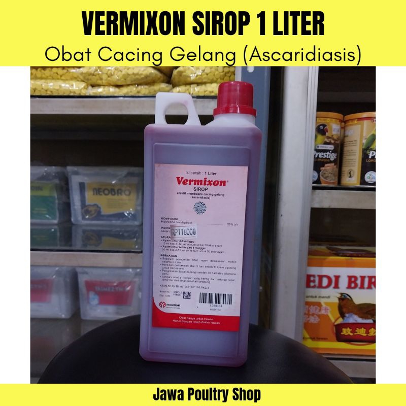 VERMIXON SIROP 1 LITER Obat Cacing Gelang Medion