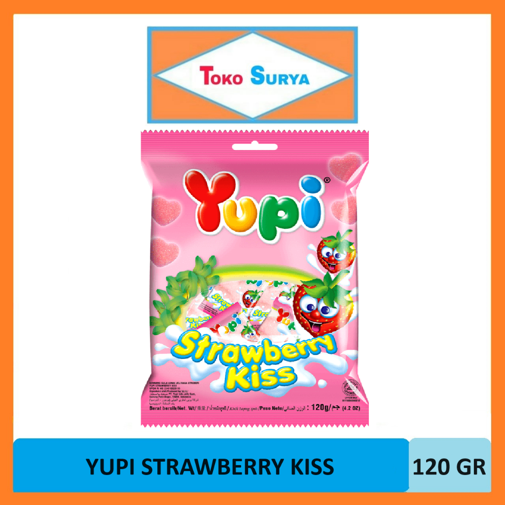 

Yupi Strawberry Kiss Permen Lunak Jeli Rasa Stroberi 120 Gr