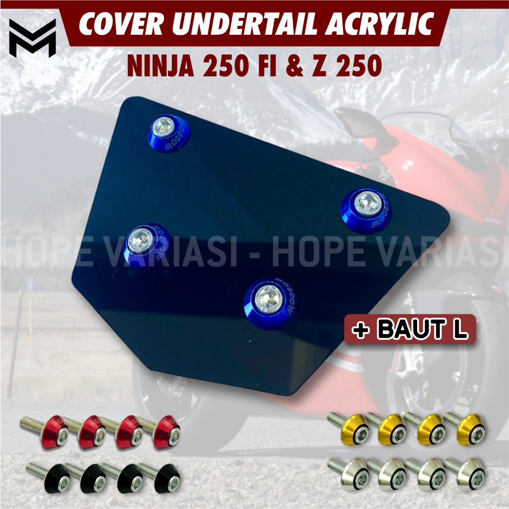 COVER SPAKBOR BELAKANG MOTOR NINJA Z 250 AKRILIK free  BAUT L MOSCOW COVER UNDERTAIL MOTOR NINJA FI 