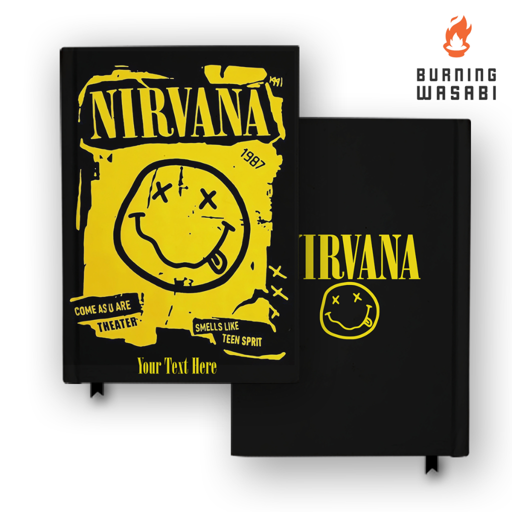 

Buku Catatan Notebook Band Nirvana 3 Logo Custom Nama Agenda Jurnal Diary Hardcover A5 A6 B5