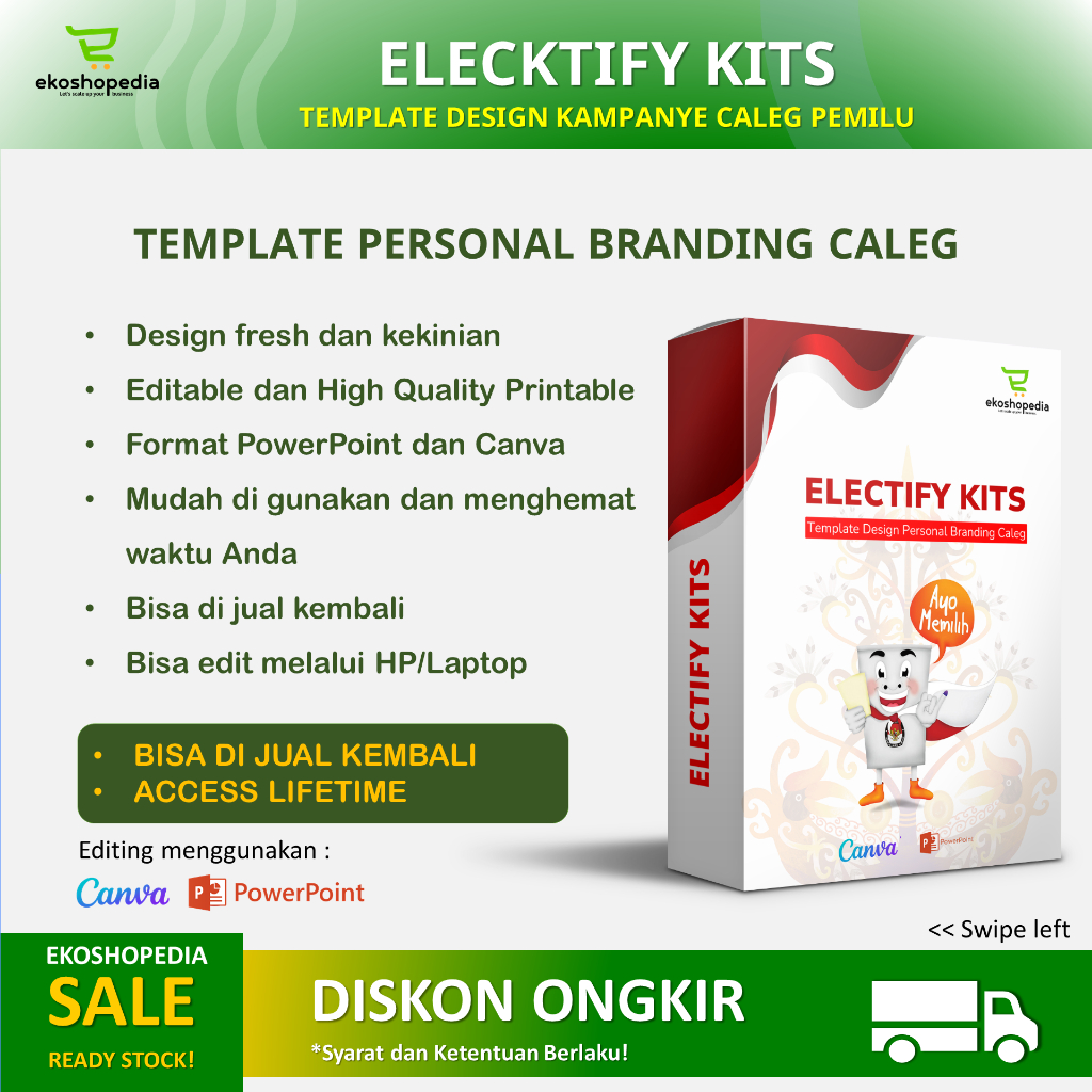 Electify Kits - Template Design Untuk Caleg (Bisa Dijual Kembali)