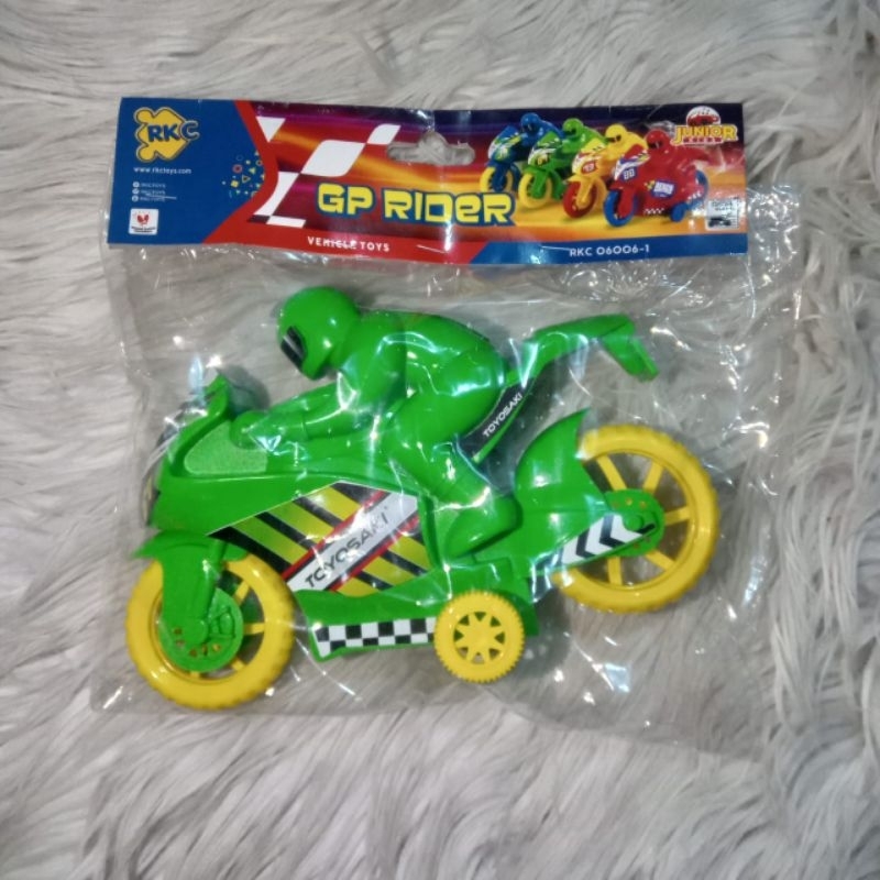 mainan anak anak motor gp rider hijau