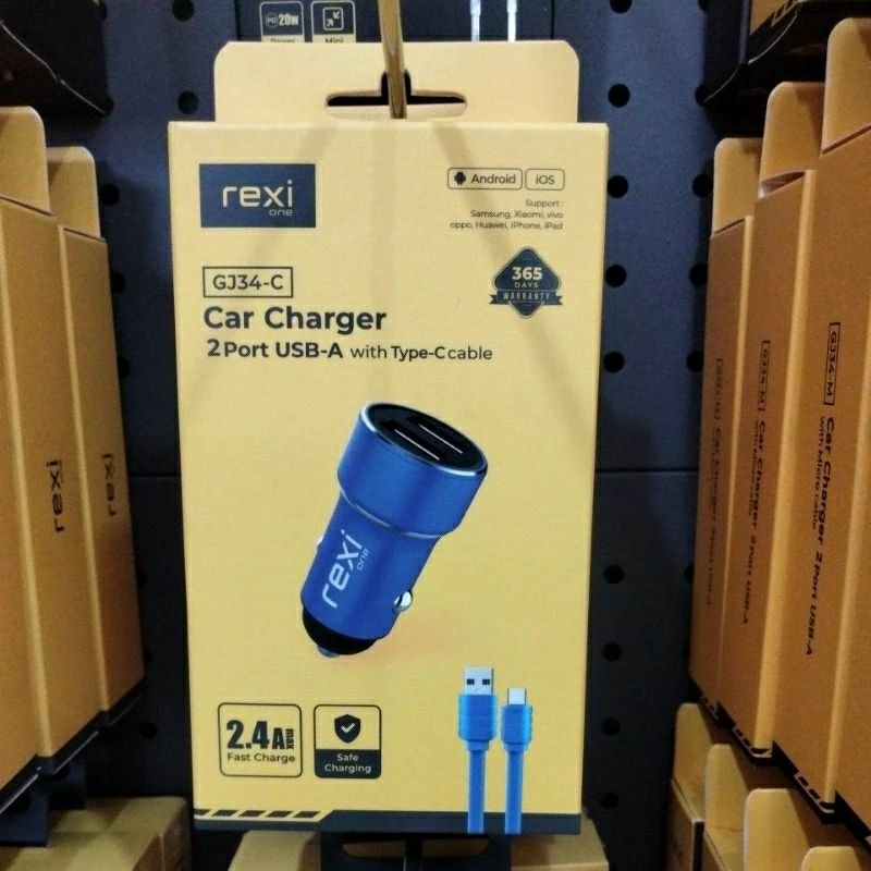 Car Charger Dual USB-c cable Type-c