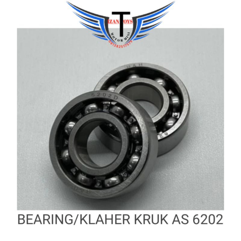 Bearing/klaher/Laher crankcase blok tengah motor mini trail/mini gp/50cc kualitas no.1 (sepasang)