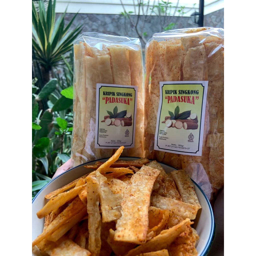 

Keripik Singkong Padasuka Asin Gurih dan Pedas (350gr)