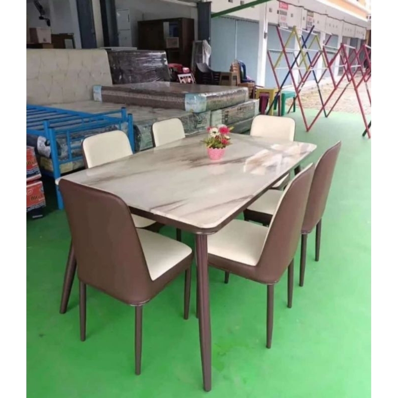 Meja Makan Marmer 4 kursi Meja Makan Import
