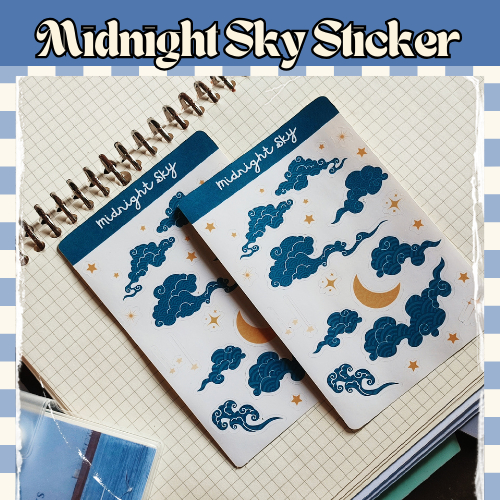 

Midnight Sky Stiker | stiker awan | cloud sticker | stiker langit | stiker jurnal | stiker scrapbook