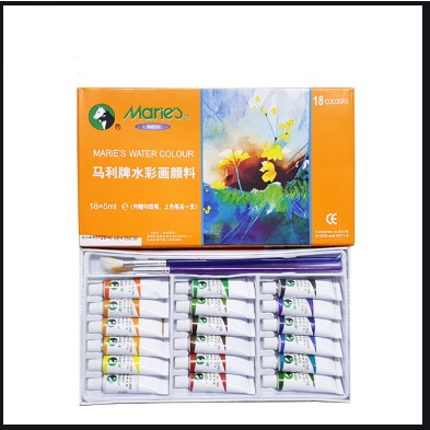 

Cat Air Set Water Colour MARIES 18 Warna x 5ml Free Kuas (1327)