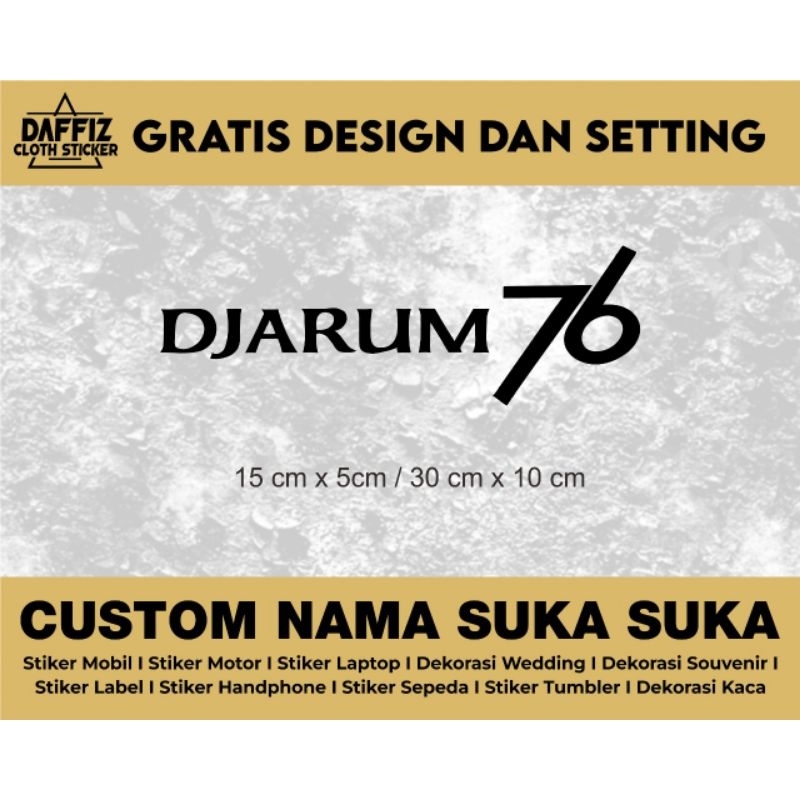 Stiker cutting Djarum 76