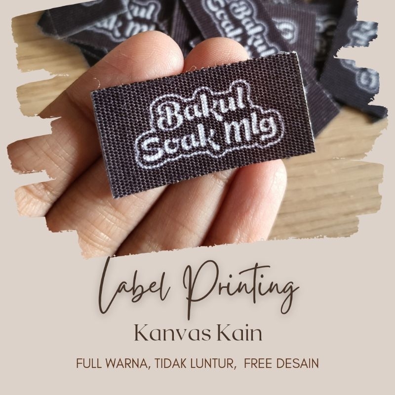 

Label printing KANVAS TEBAL - PENGGANTI bahan KATUN / WOVEN - label substitute, label baju, label hijab, label kaos, dll