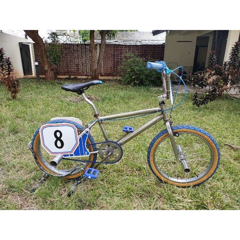 SEPEDA BMX BLACK OLIVE 20 1980an FRAME PIPIH CAT ORI OSBMX